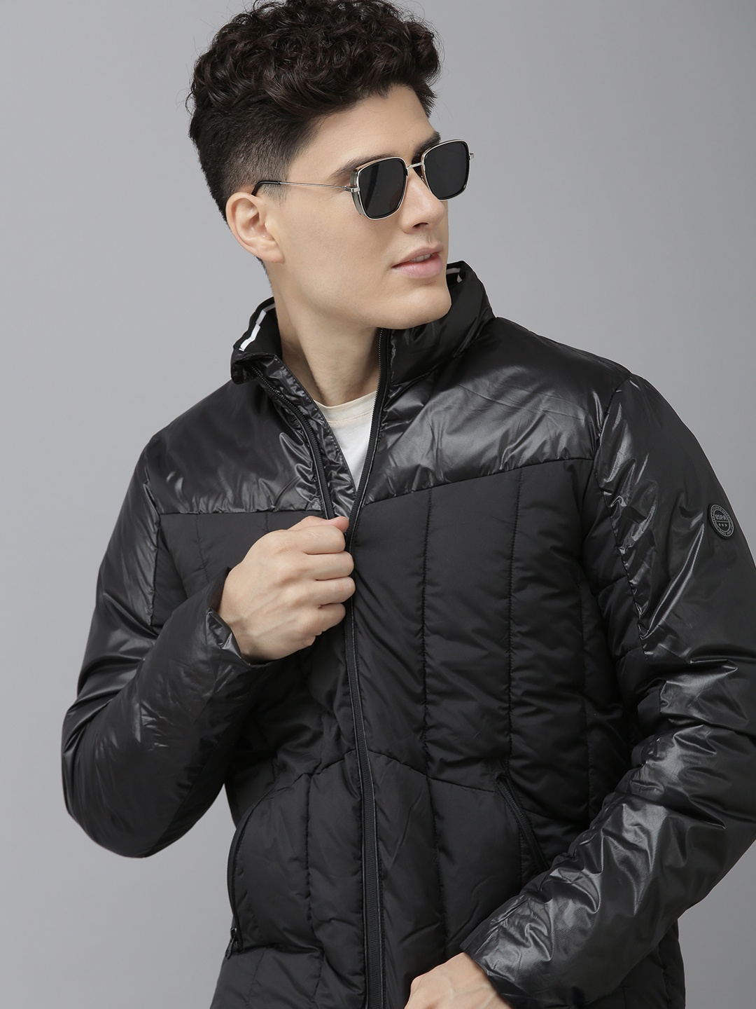 

U.S. Polo Assn. Men Black Solid Puffer Jacket