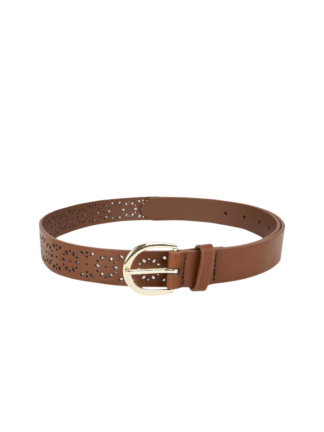 

Forever Glam by Pantaloons Women Brown Textured PU Belt