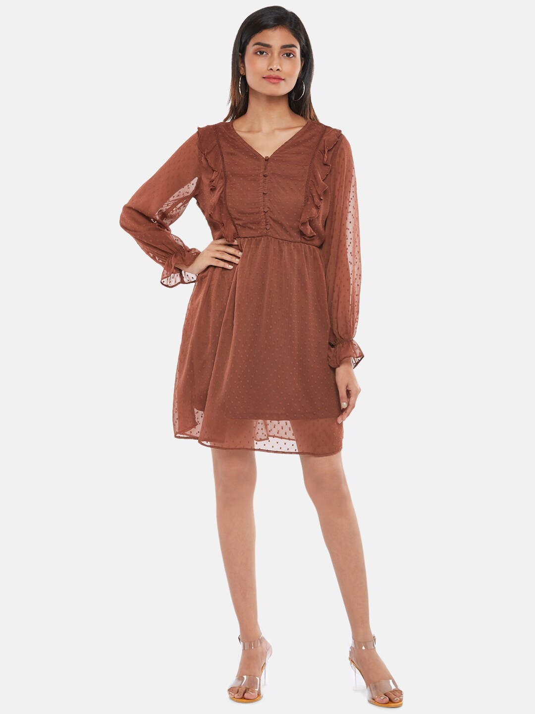 

Honey by Pantaloons Brown Dress