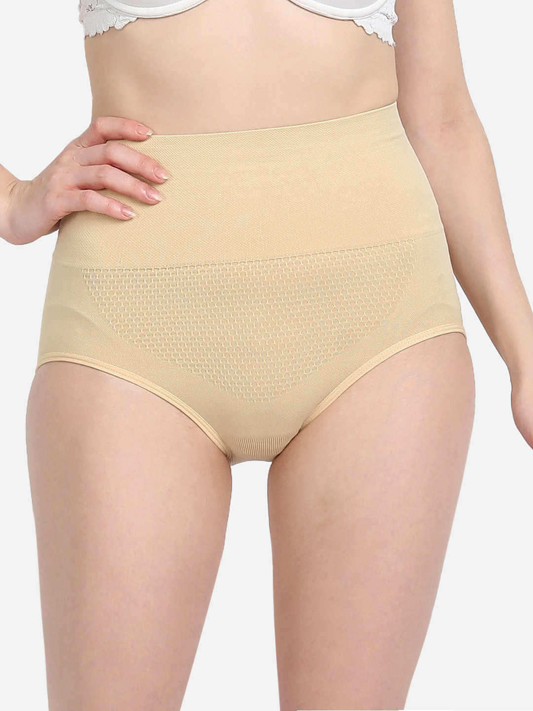 

Gopalvilla Women Beige Solid Tummy & Hip Shapewear
