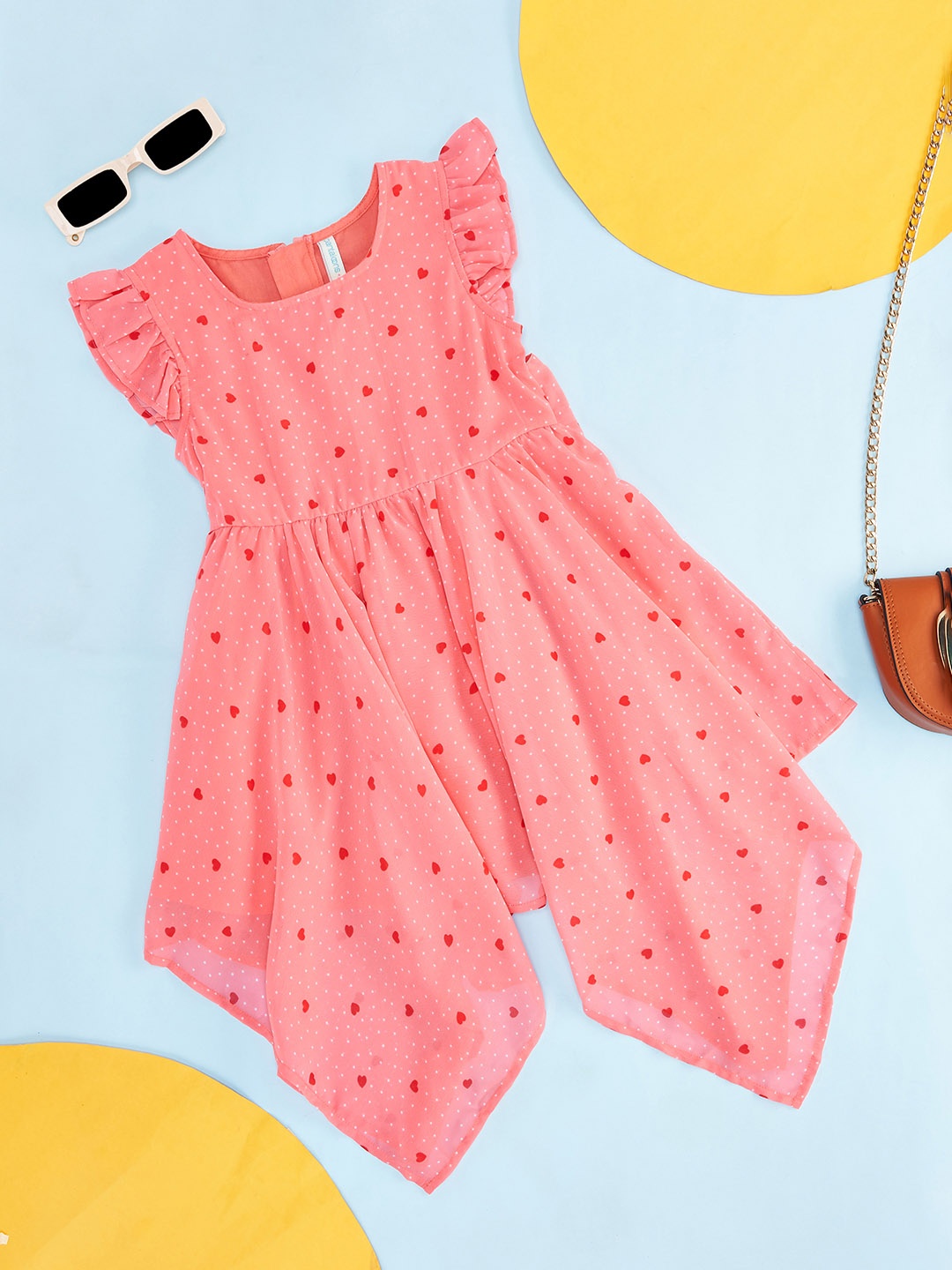 Pantaloons Junior Coral Dress