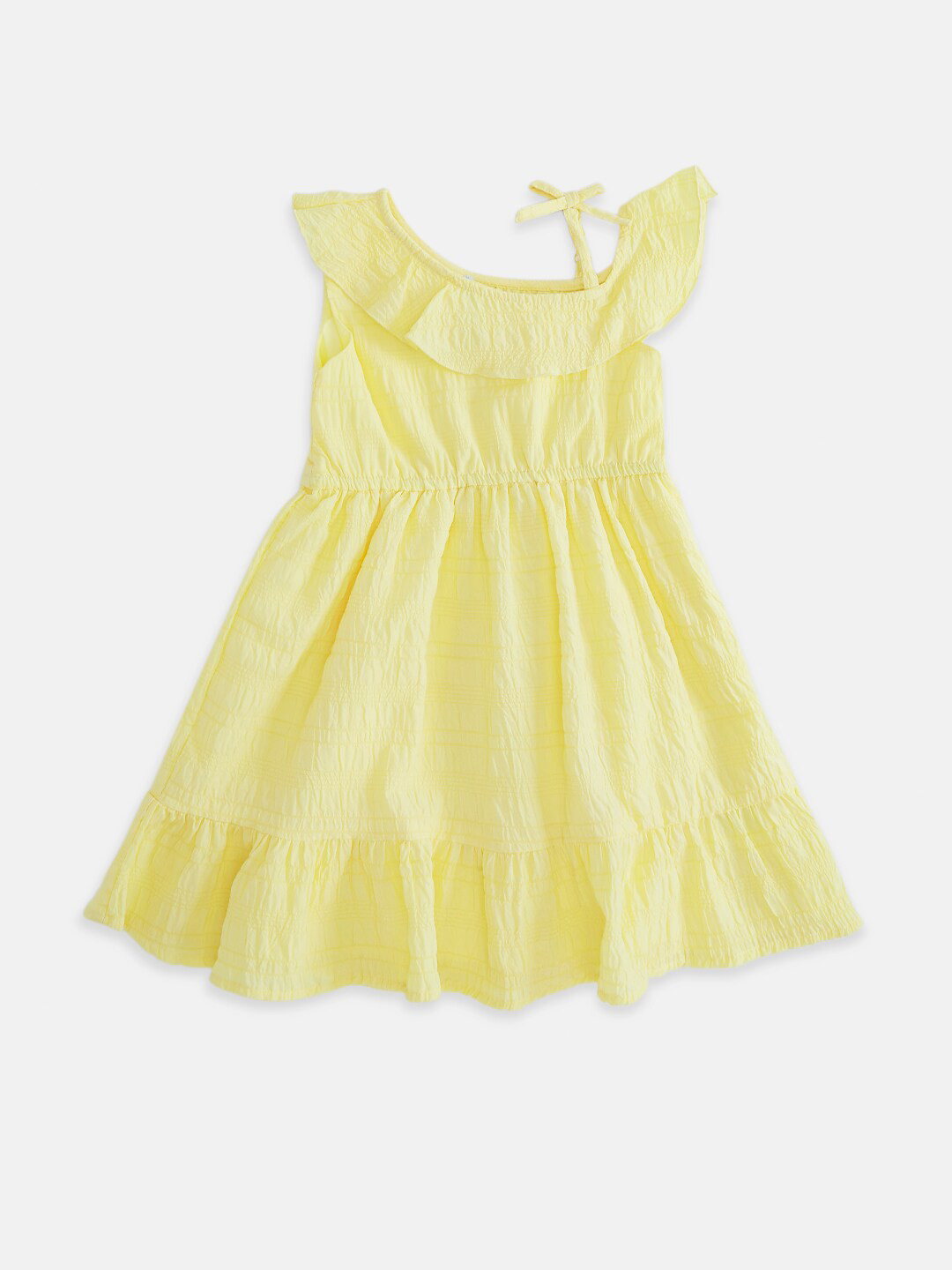 

Pantaloons Junior Girls Yellow A-Line Dress