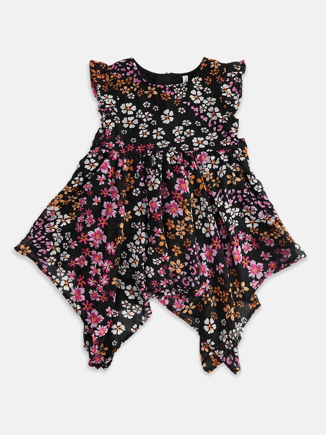 

Pantaloons Junior Black Floral Dress