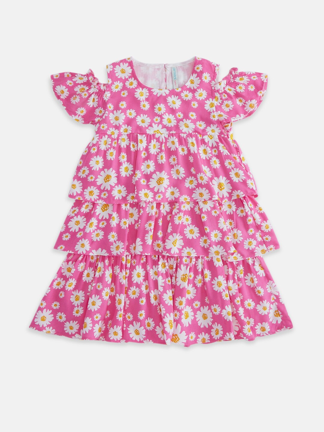 

Pantaloons Junior Pink Floral A-Line Dress