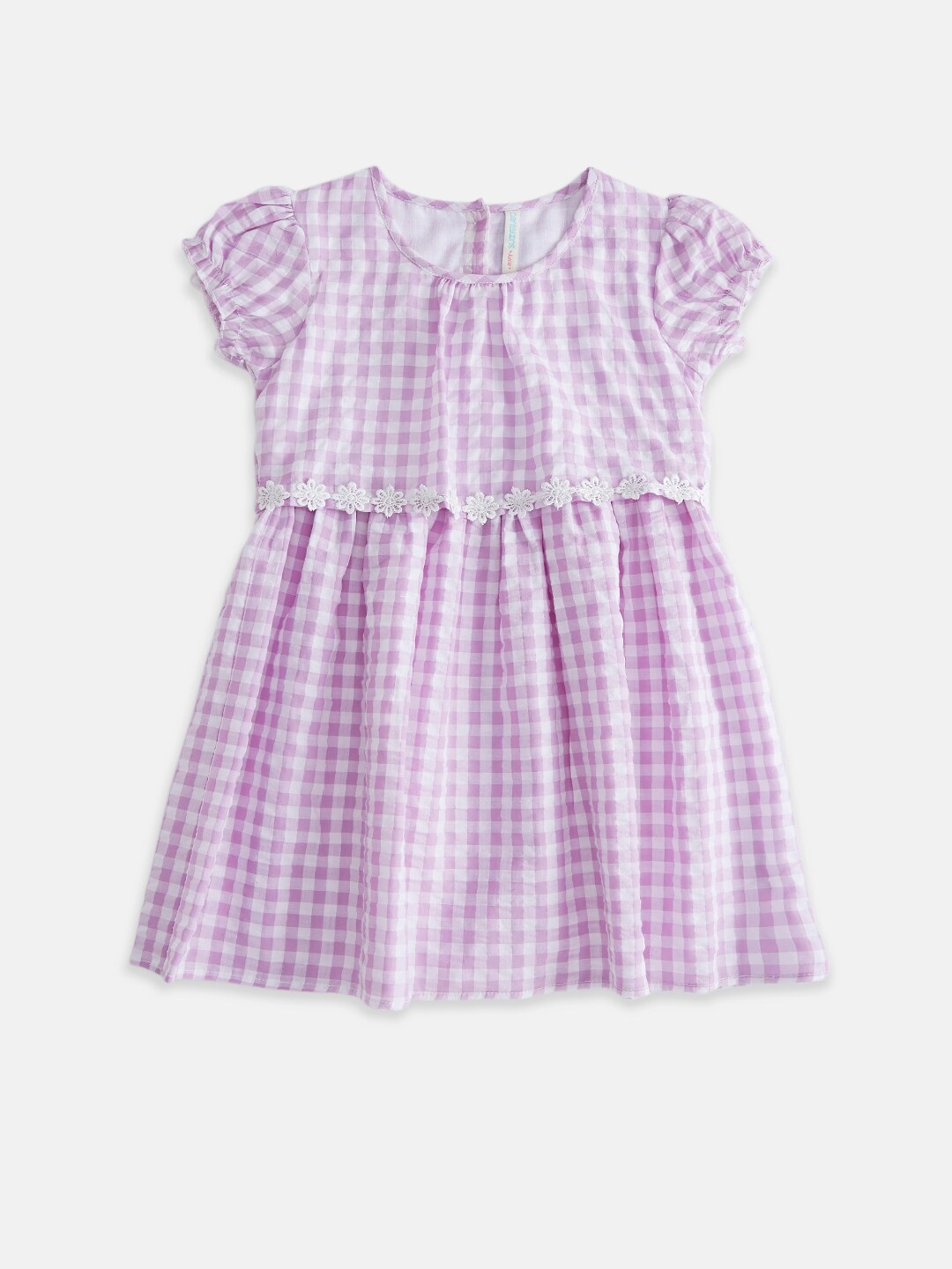 

Pantaloons Junior Girls Lavender Checked Dress