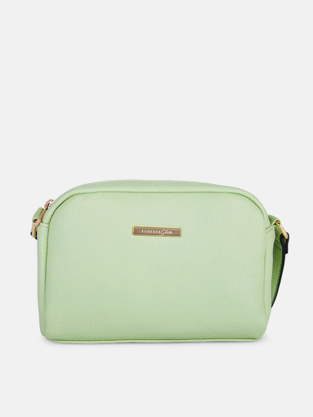 

Forever Glam by Pantaloons Lime Green Structured Sling Bag