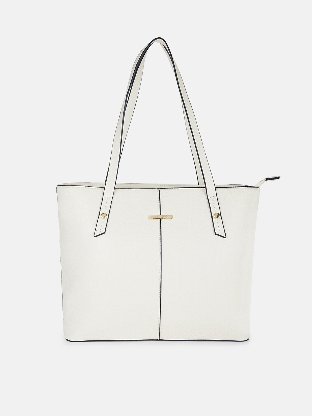 

Forever Glam by Pantaloons Women Off White PU Oversized Structured Hobo Bag