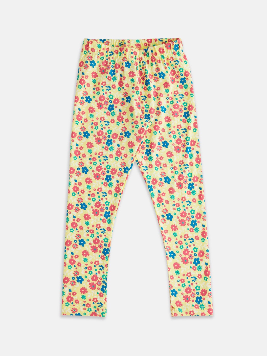 

Pantaloons Junior Girls Yellow Printed Ankle-Length Leggings