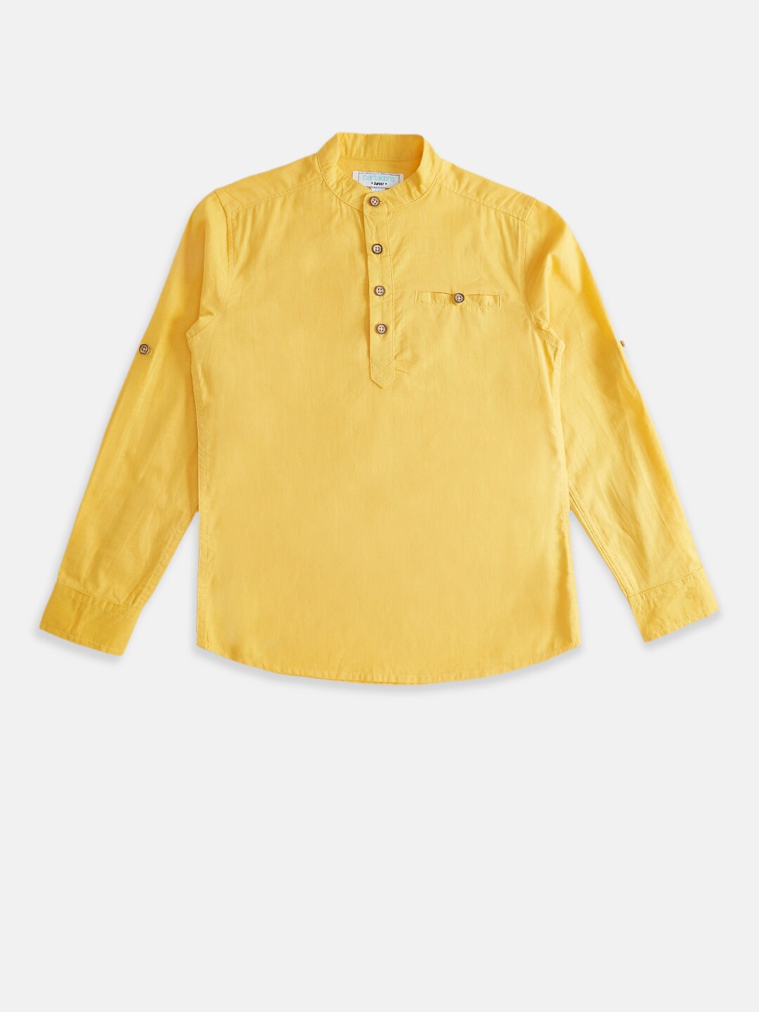 

Pantaloons Junior Boys Yellow Casual Shirt
