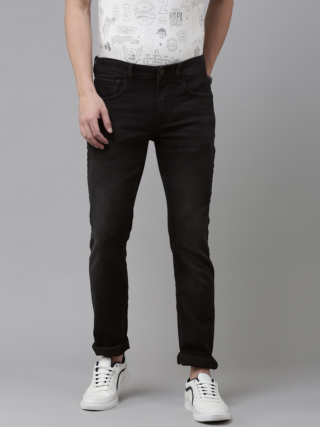 

U S Polo Assn Denim Co Men Black Skinny Fit Stretchable Jeans
