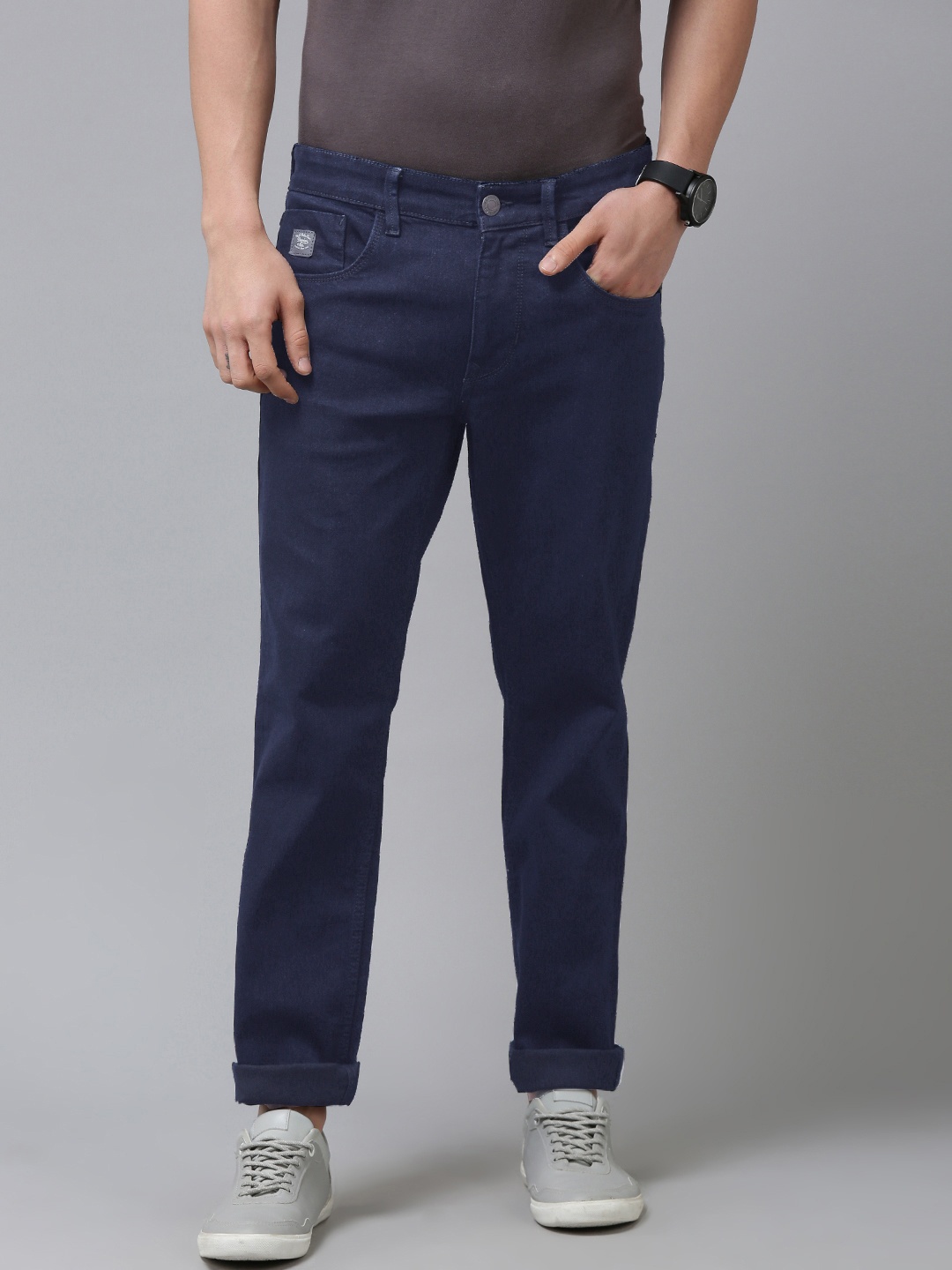 

U S Polo Assn Denim Co Men Navy Blue Brandon Slim Tapered Fit Stretchable Jeans