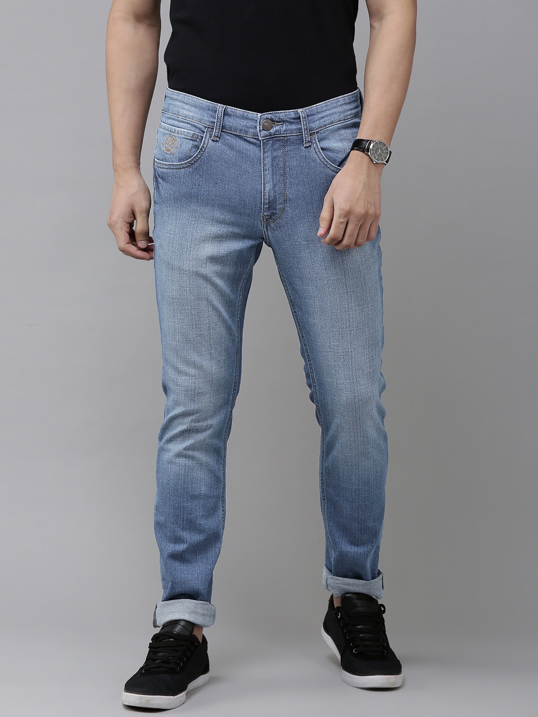 

U.S. Polo Assn. Denim Co. Men Blue Slim Fit Heavy Fade Stretchable Jeans
