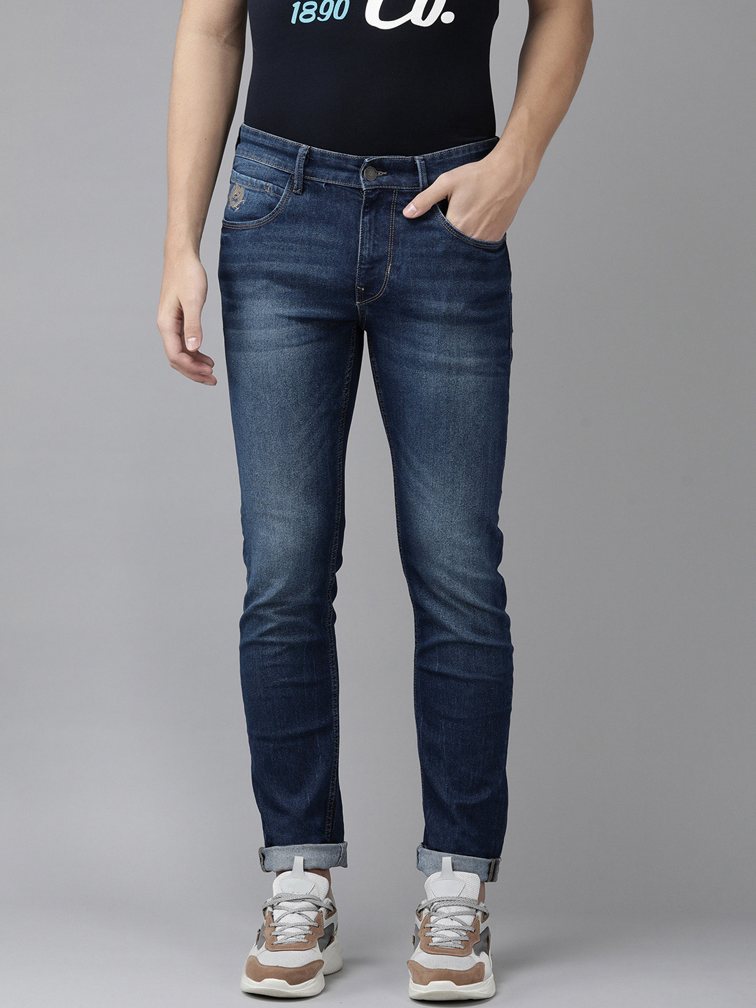 

U S Polo Assn Denim Co Men Blue Slim Fit Light Fade Stretchable Jeans
