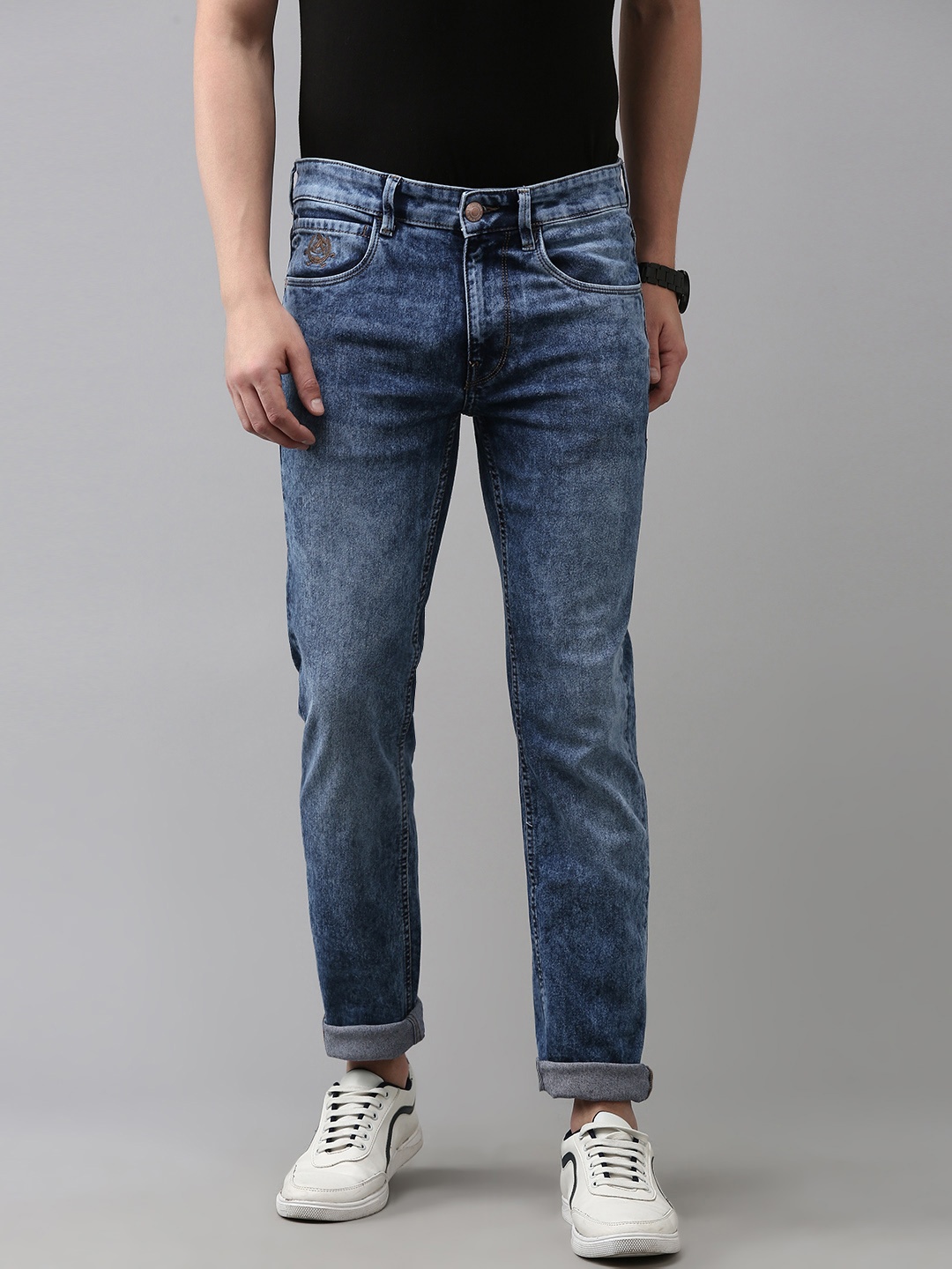 

U S Polo Assn Denim Co Men Blue Skinny Fit Light Fade Acid Wash Stretchable Jeans