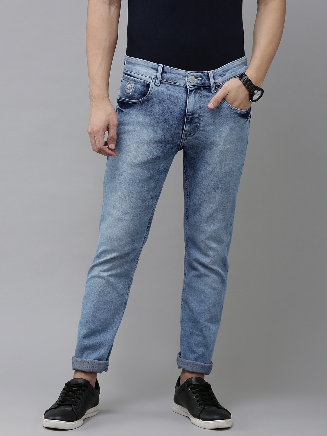

U.S. Polo Assn. Denim Co. Men Blue Slim Fit Heavy Fade Stretchable Jeans