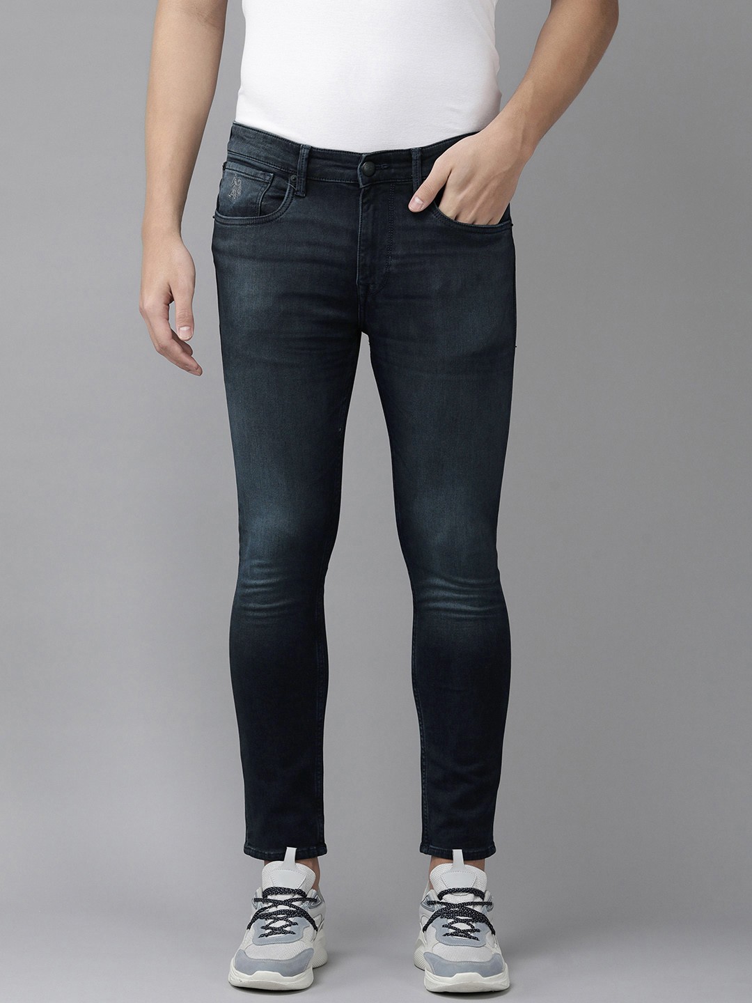 

U S Polo Assn Denim Co Men Blue Regular Fit Light Fade Stretchable Jeans