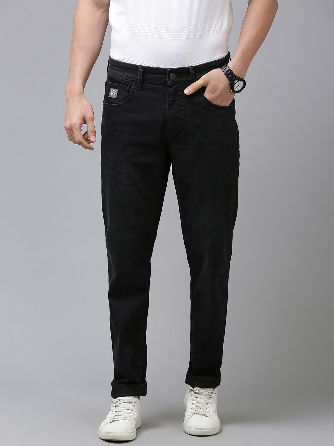 U.S. Polo Assn. Denim Co. Men Black Slim Fit Light Fade Stretchable Jeans