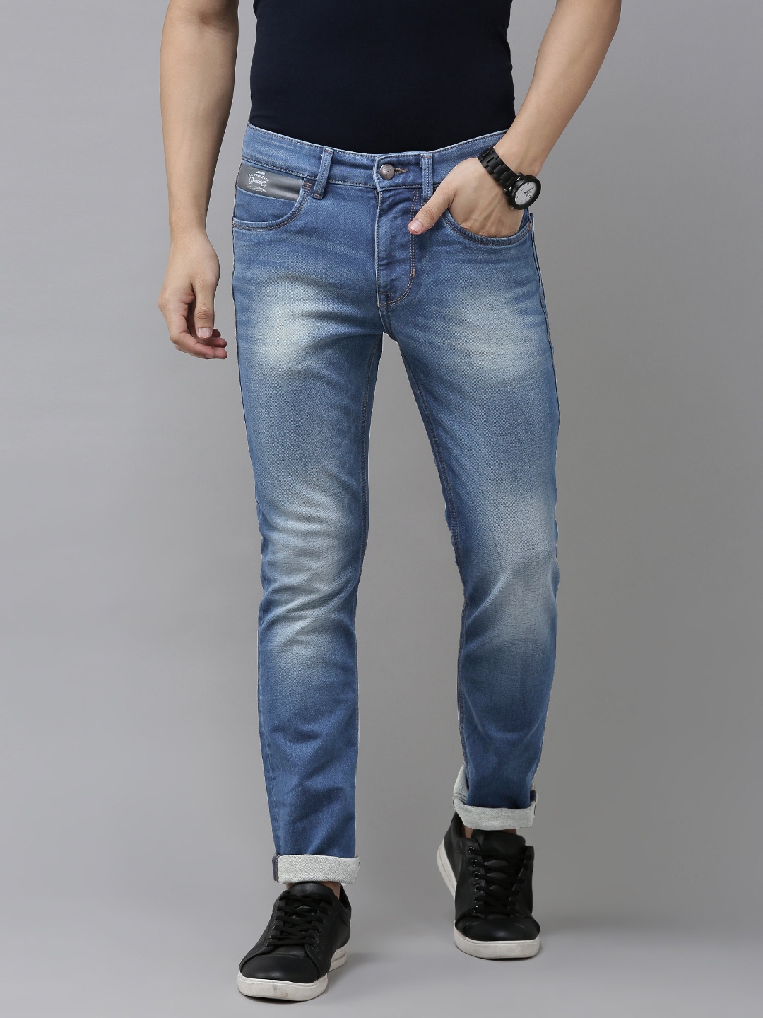 

U.S. Polo Assn. Denim Co. Men Blue Skinny Fit Heavy Fade Stretchable Jeans