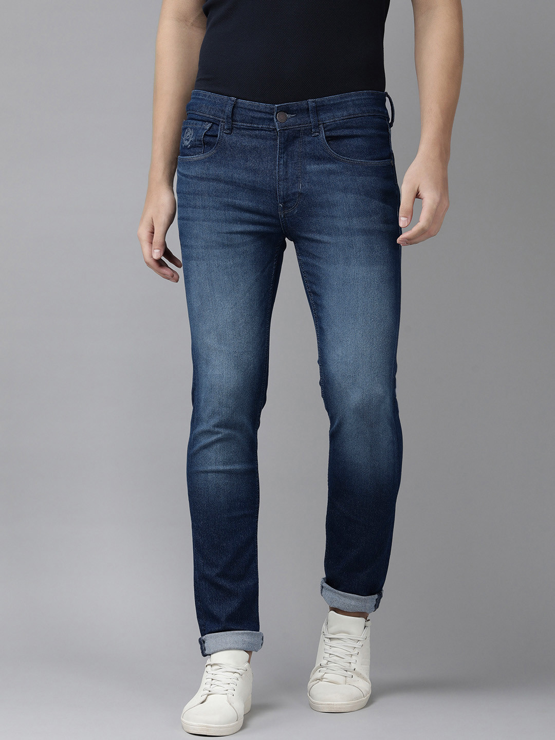 

U S Polo Assn Denim Co Men Blue Skinny Fit Heavy Fade Stretchable Jeans
