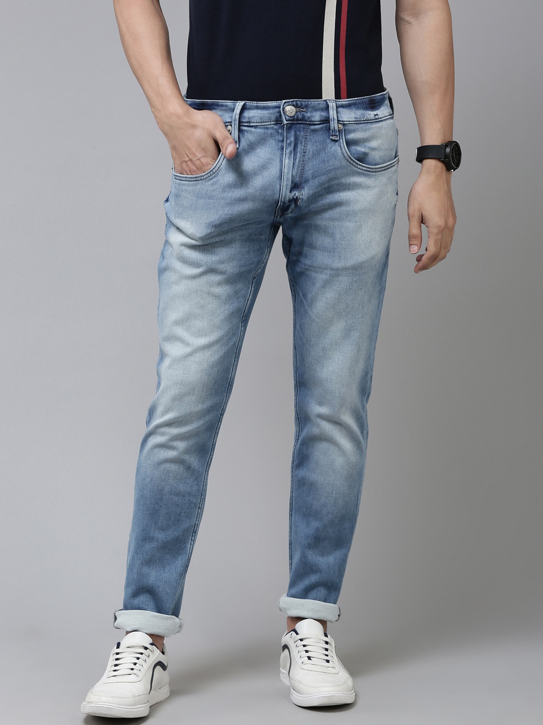 

U.S. Polo Assn. Denim Co. Men Blue Heavy Fade Stretchable Jeans