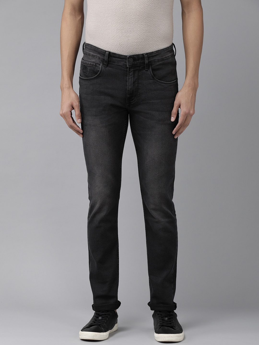 

U S Polo Assn Denim Co Men Grey Slim Fit Light Fade Stretchable Jeans