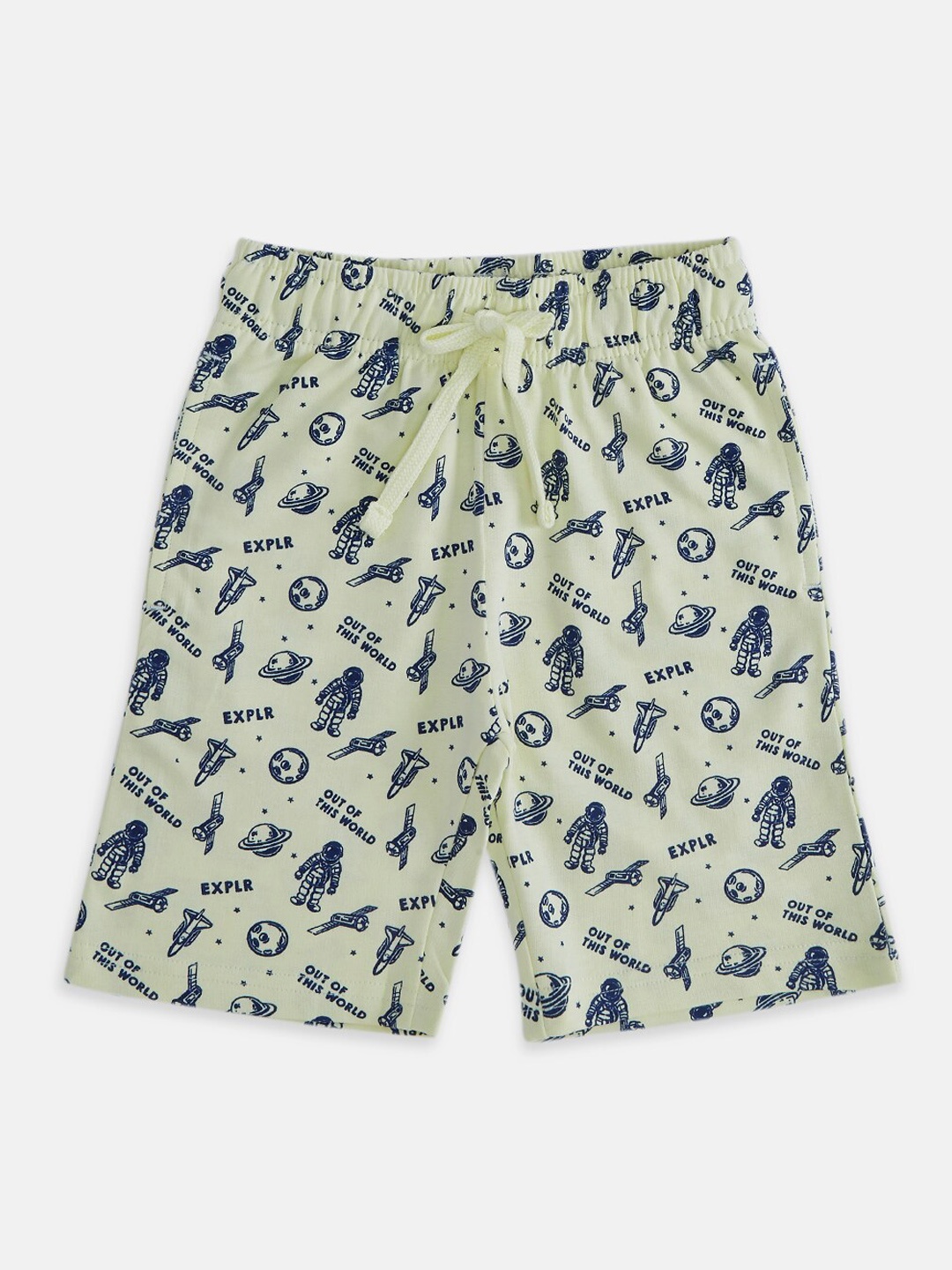 

Pantaloons Junior Boys Yellow Printed Shorts