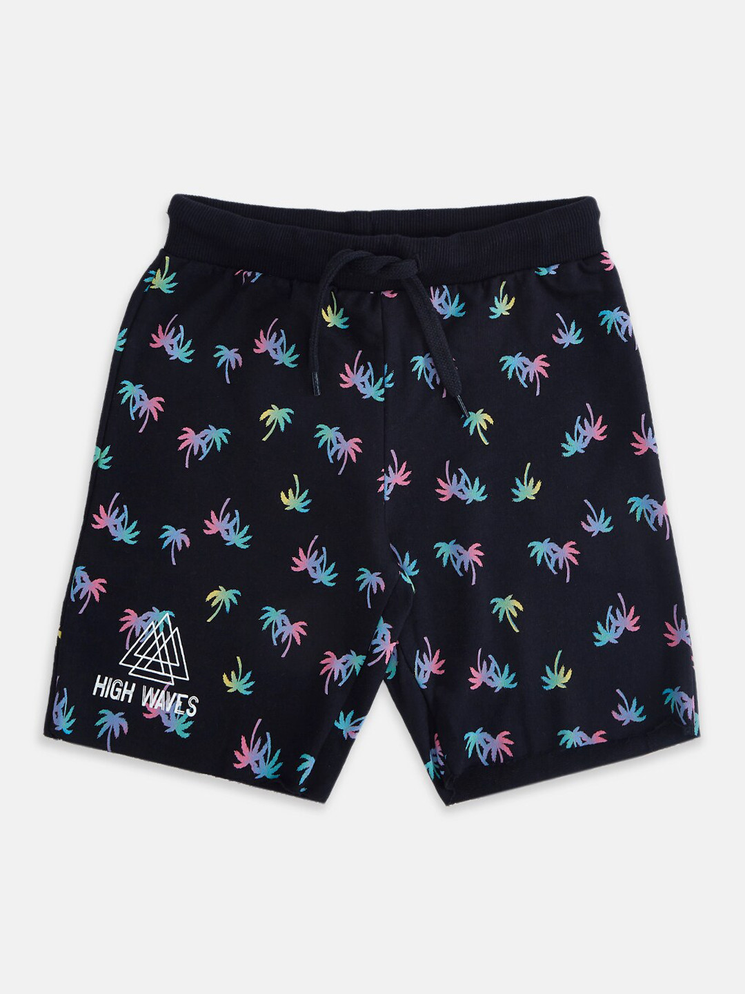 

Pantaloons Junior Boys Black Printed Shorts