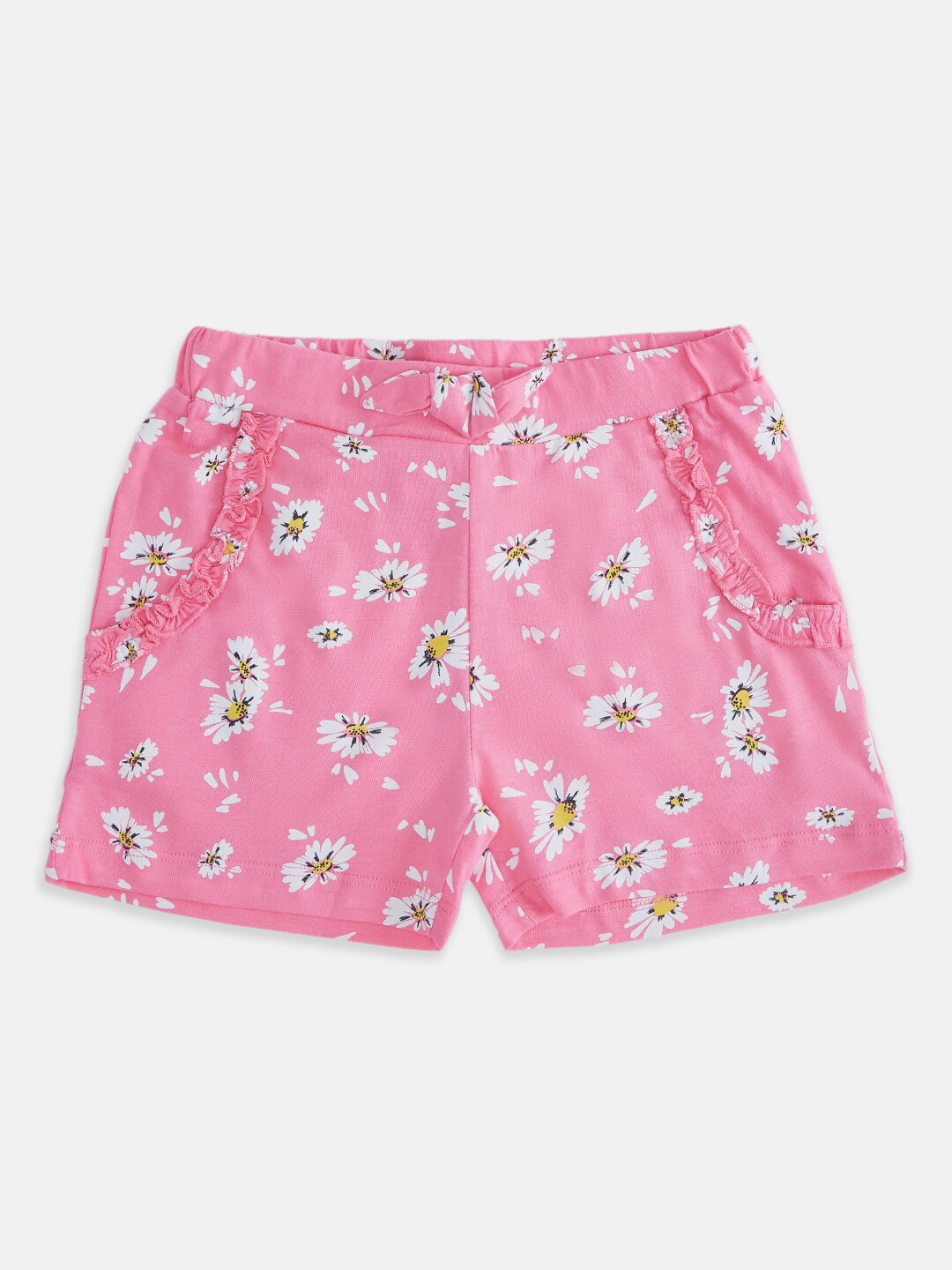 

Pantaloons Junior Girls Pink Floral Printed Shorts