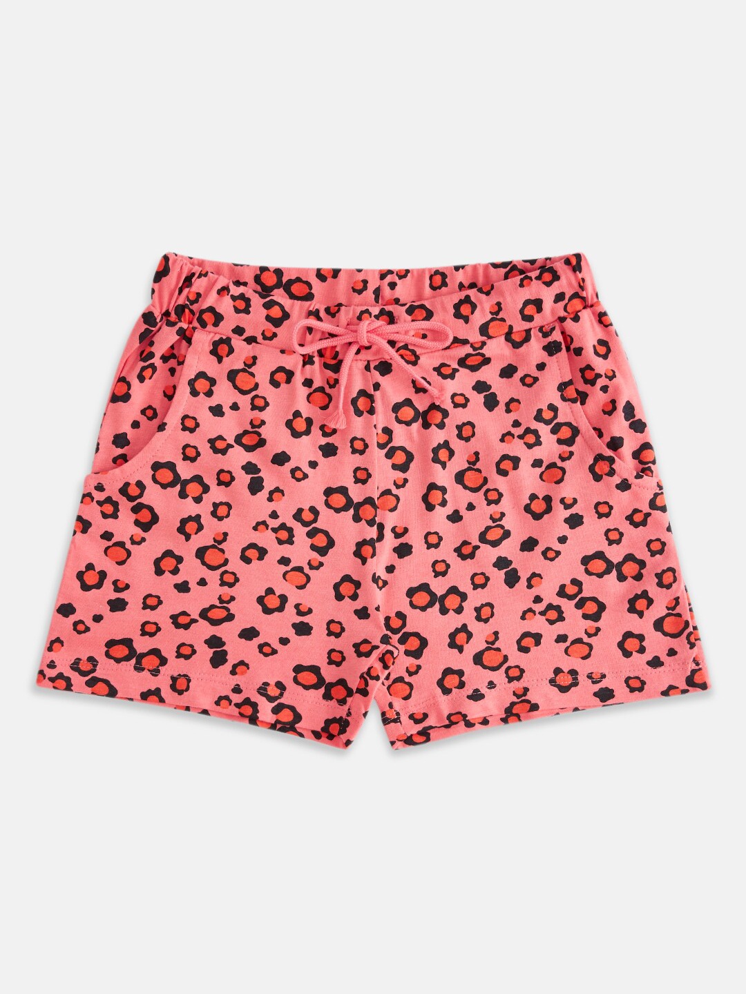 

Pantaloons Junior Girls Coral Floral Printed Shorts