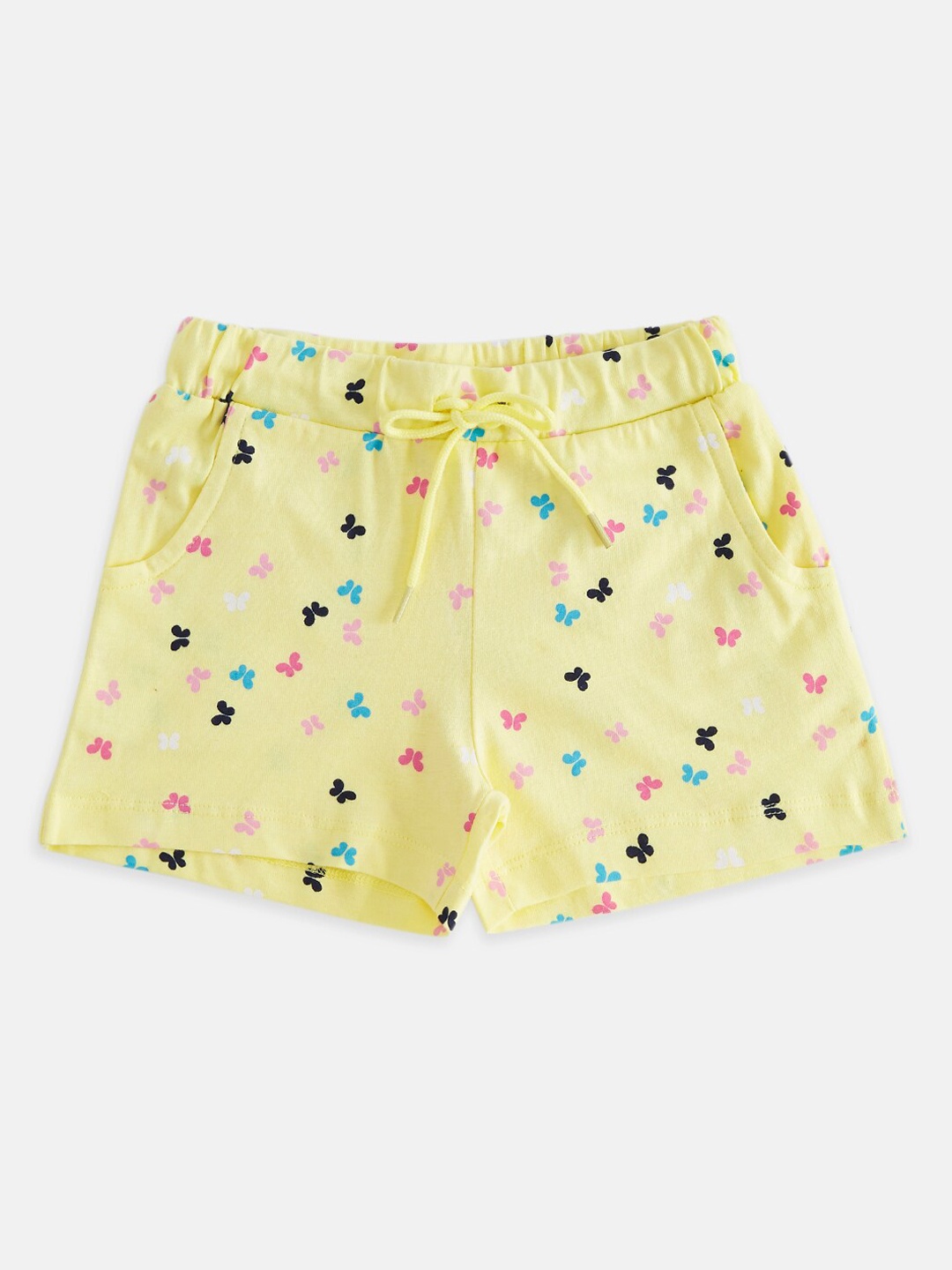 

Pantaloons Junior Girls Yellow Printed Shorts