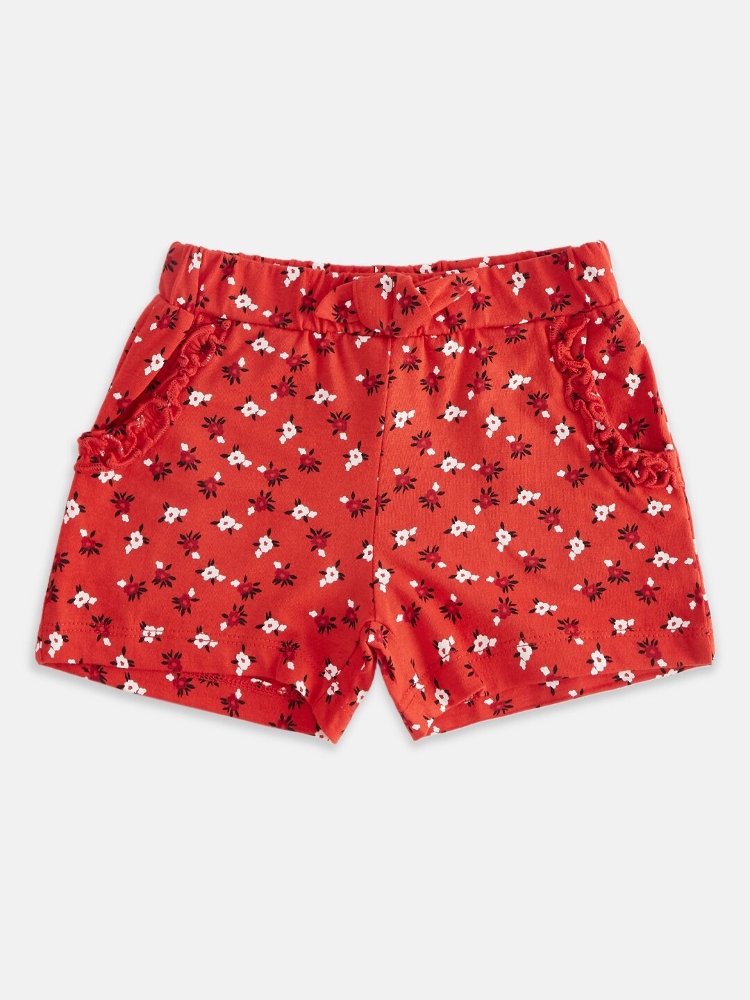 

Pantaloons Junior Girls Red Printed Shorts