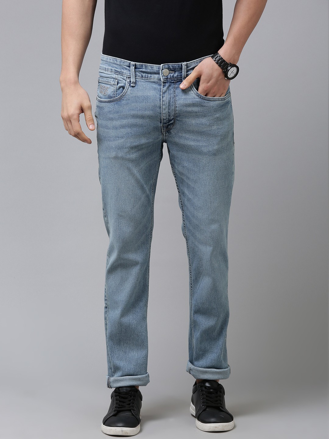 

U S Polo Assn Denim Co Men Blue Regallo Skinny Fit Light Fade Stretchable Jeans