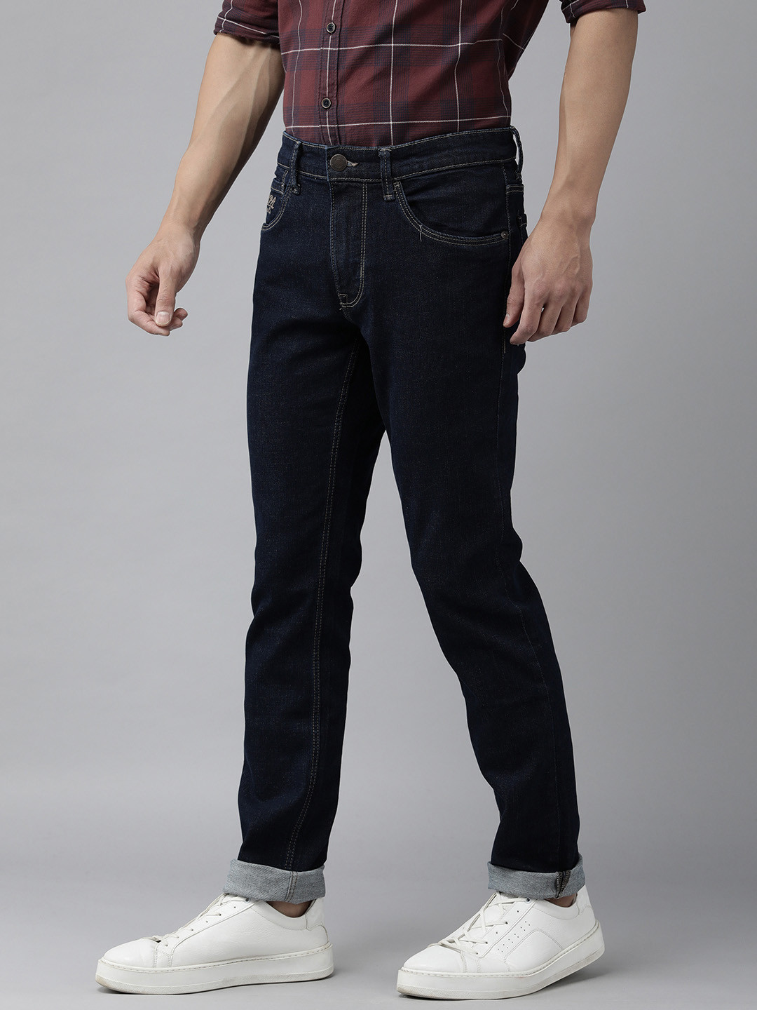 

U S Polo Assn Denim Co Men Blue Brandon Slim Tapered Fit Mid Rise Stretchable Jeans