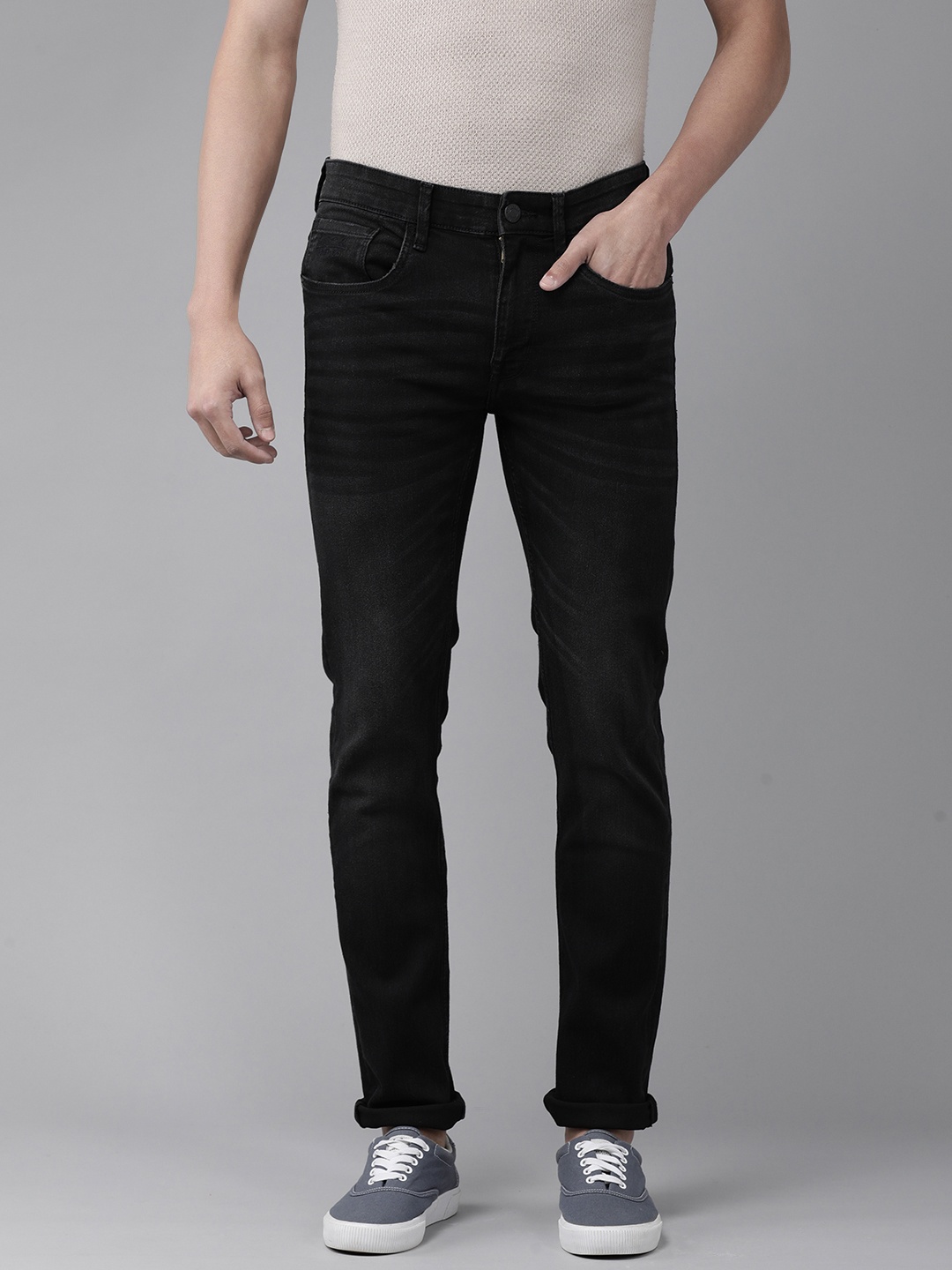 

U S Polo Assn Denim Co Men Black Skinny Fit Stretchable Jeans