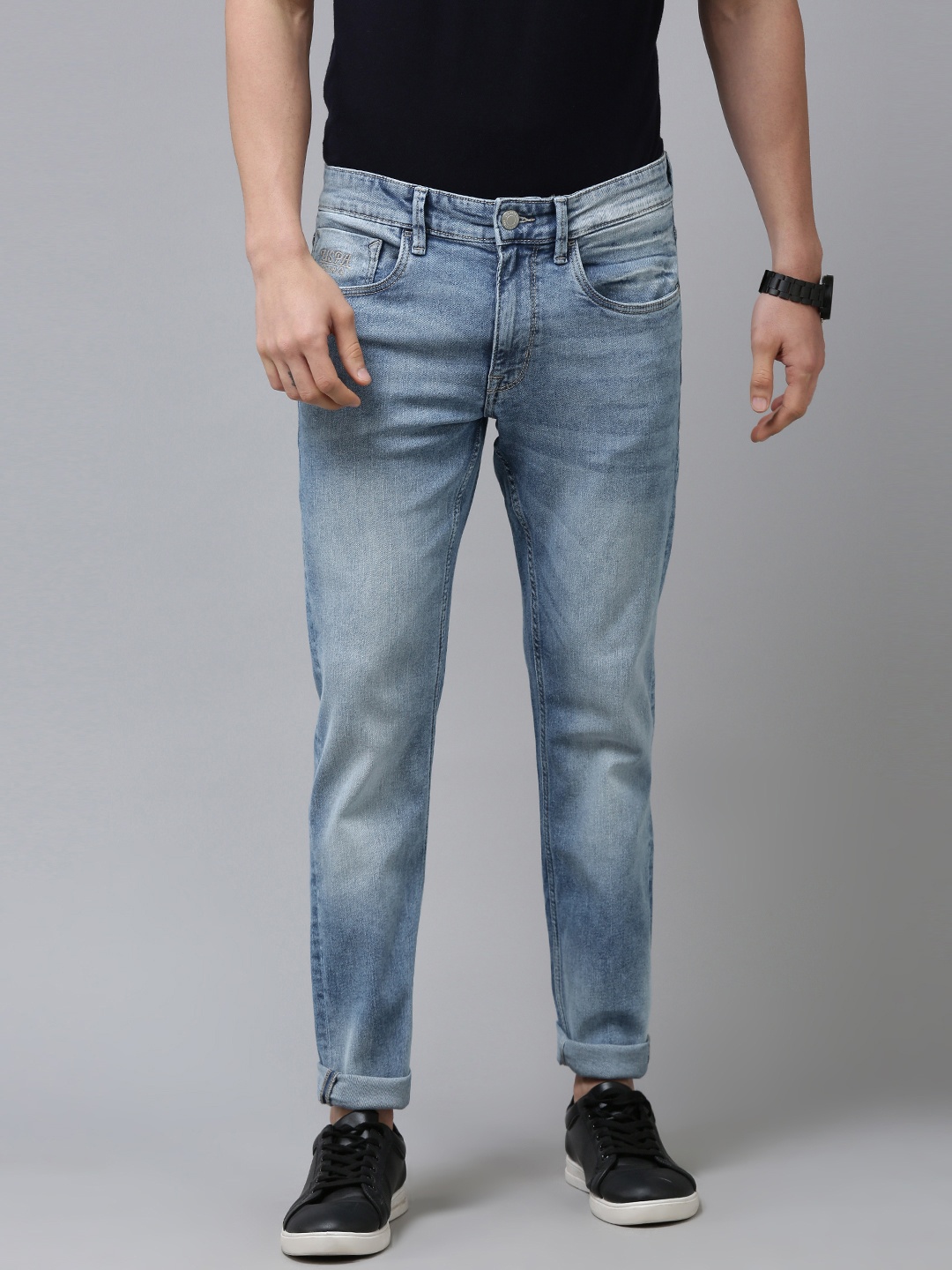 

U.S. Polo Assn. Denim Co. Men Blue Skinny Fit Heavy Fade Stretchable Jeans