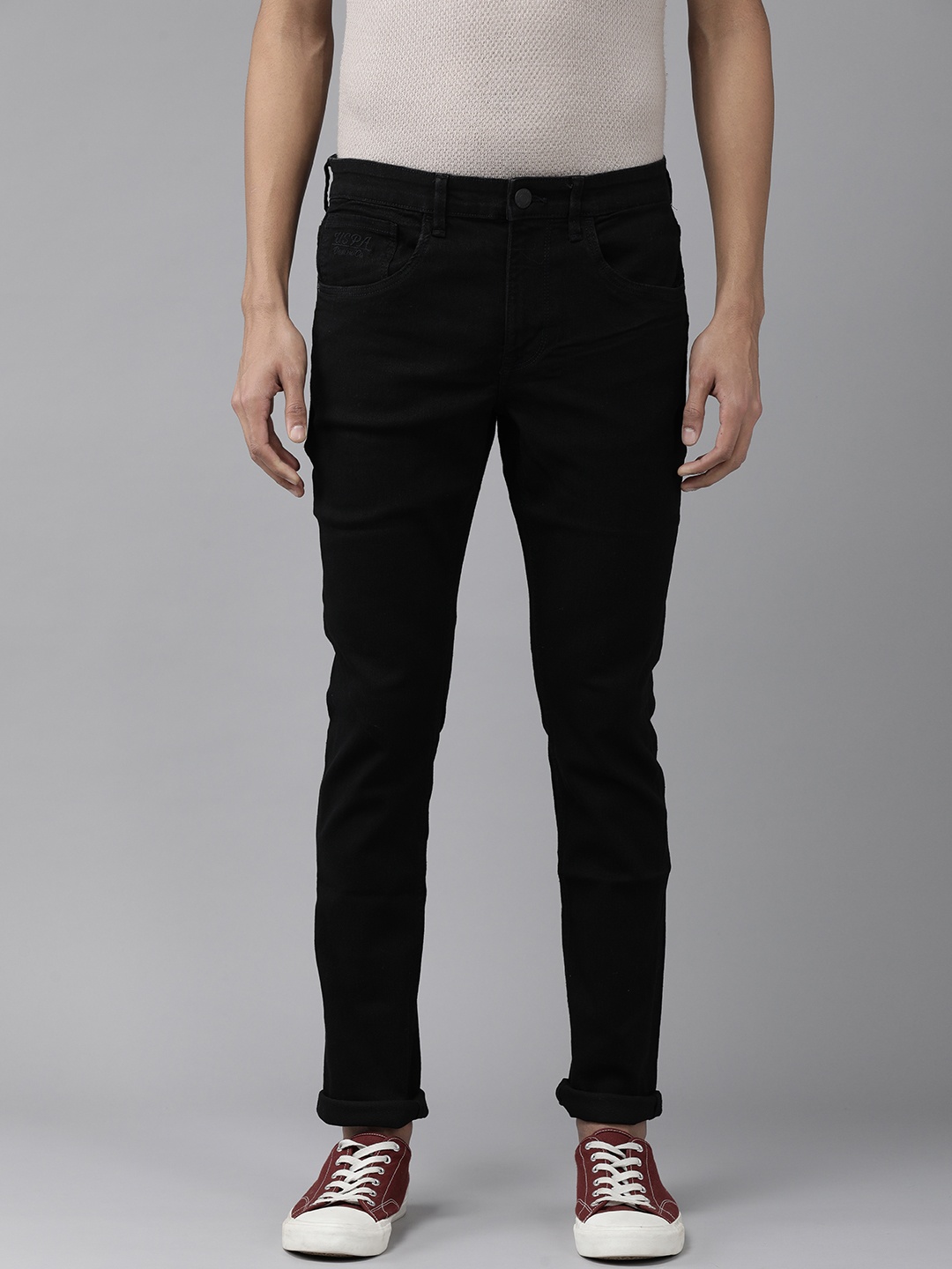 

U S Polo Assn Denim Co Men Black Slim Fit Stretchable Jeans