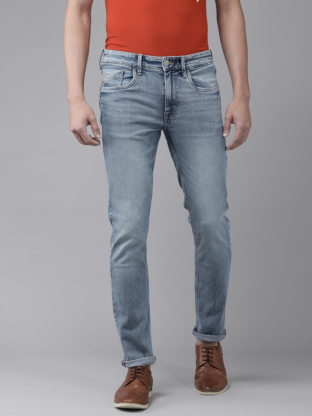 

U S Polo Assn Denim Co Men Blue Skinny Fit Light Fade Stretchable Jeans