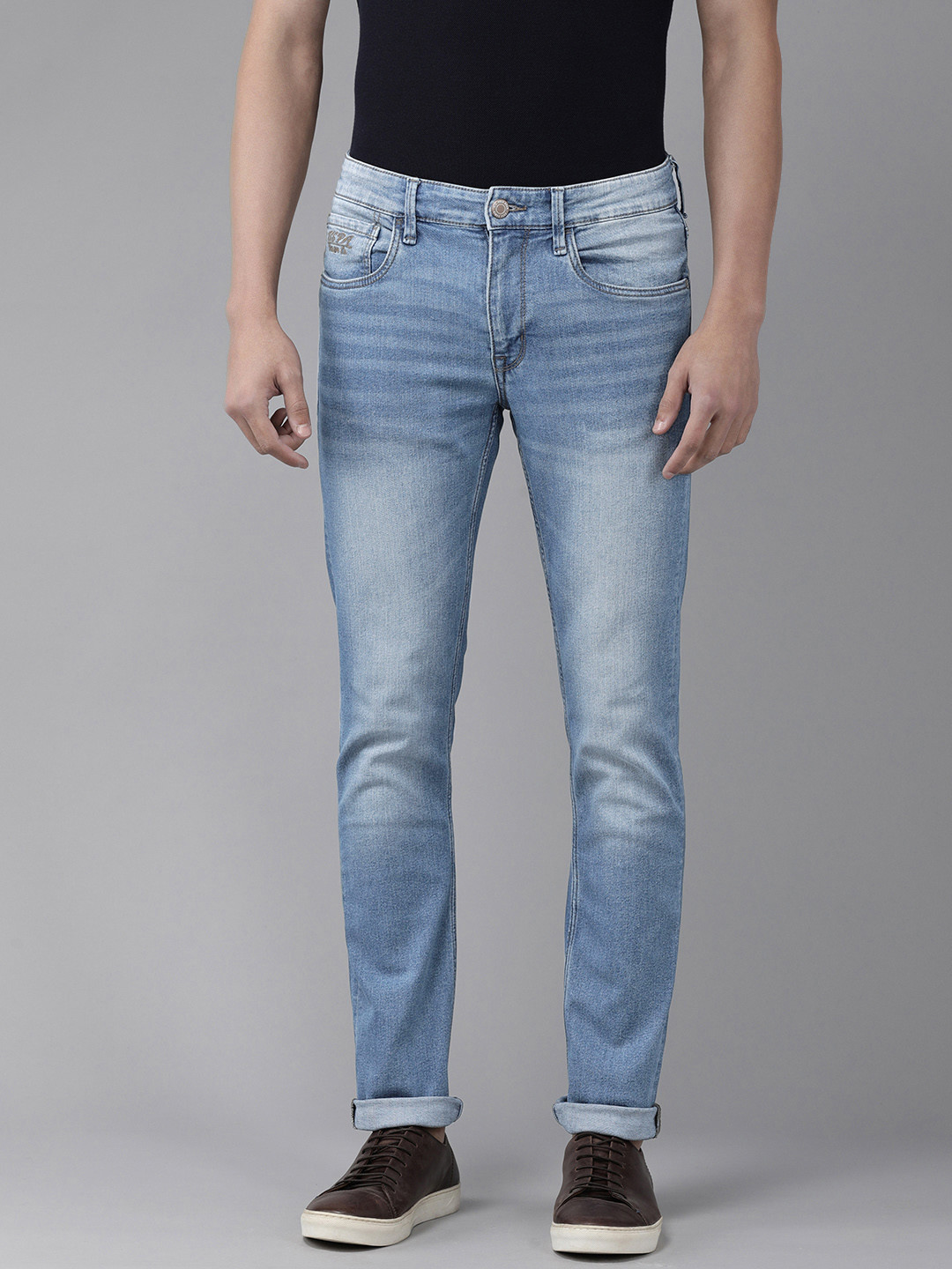 

U S Polo Assn Denim Co Men Blue Skinny Fit Heavy Fade Stretchable Jeans