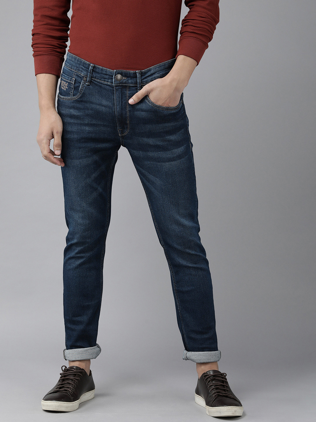 

U.S. Polo Assn. Denim Co. Men Blue Skinny Fit Light Fade Stretchable Jeans