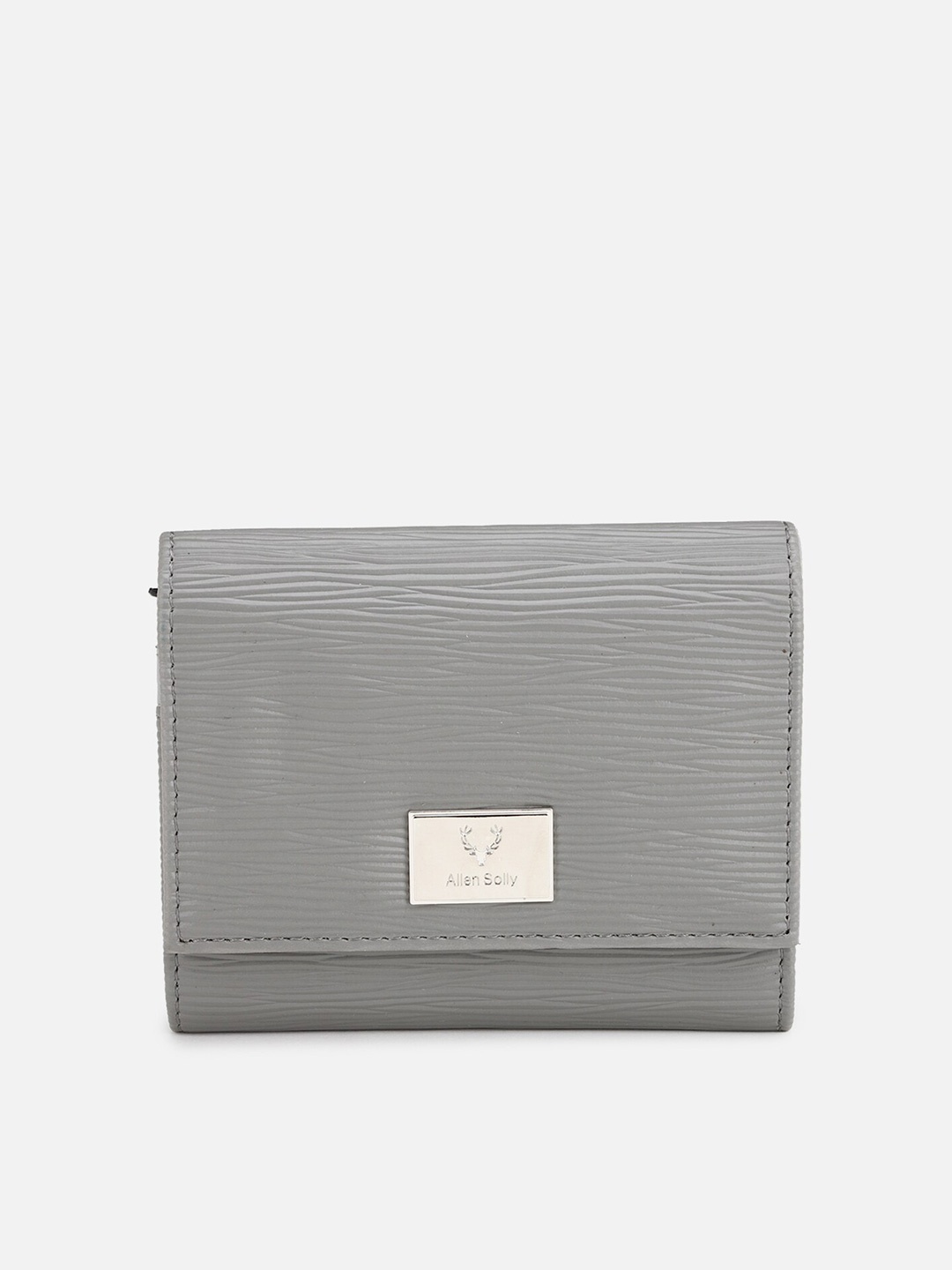 

Allen Solly Women Grey Textured PU Two Fold Wallet