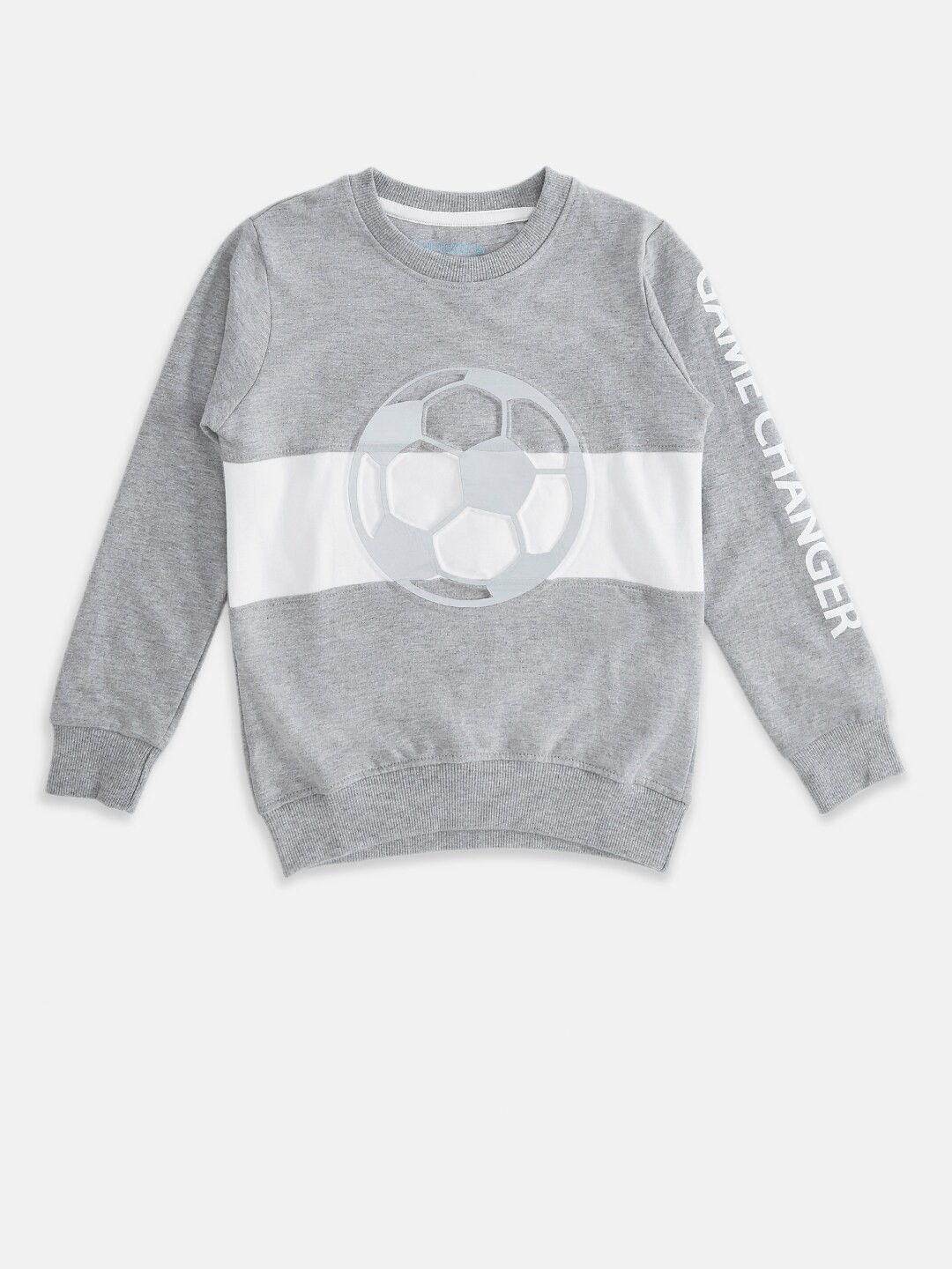 

Pantaloons Junior Boys Grey Printed Sweatshirt