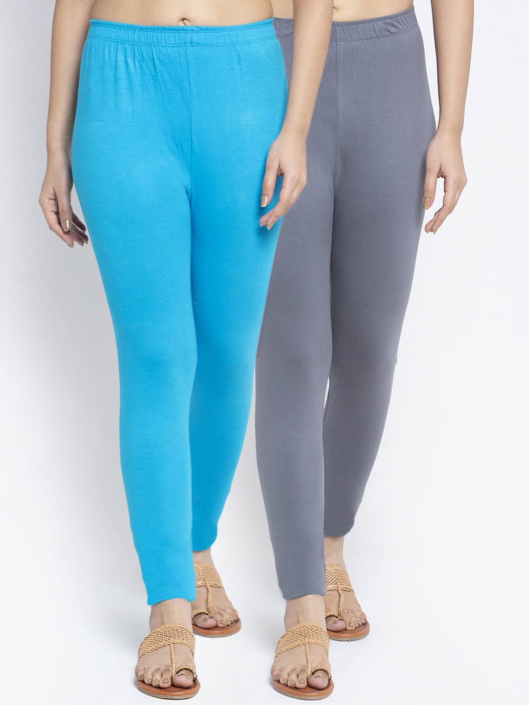 

Jinfo Women Pack of 2 Solid Leggings, Grey