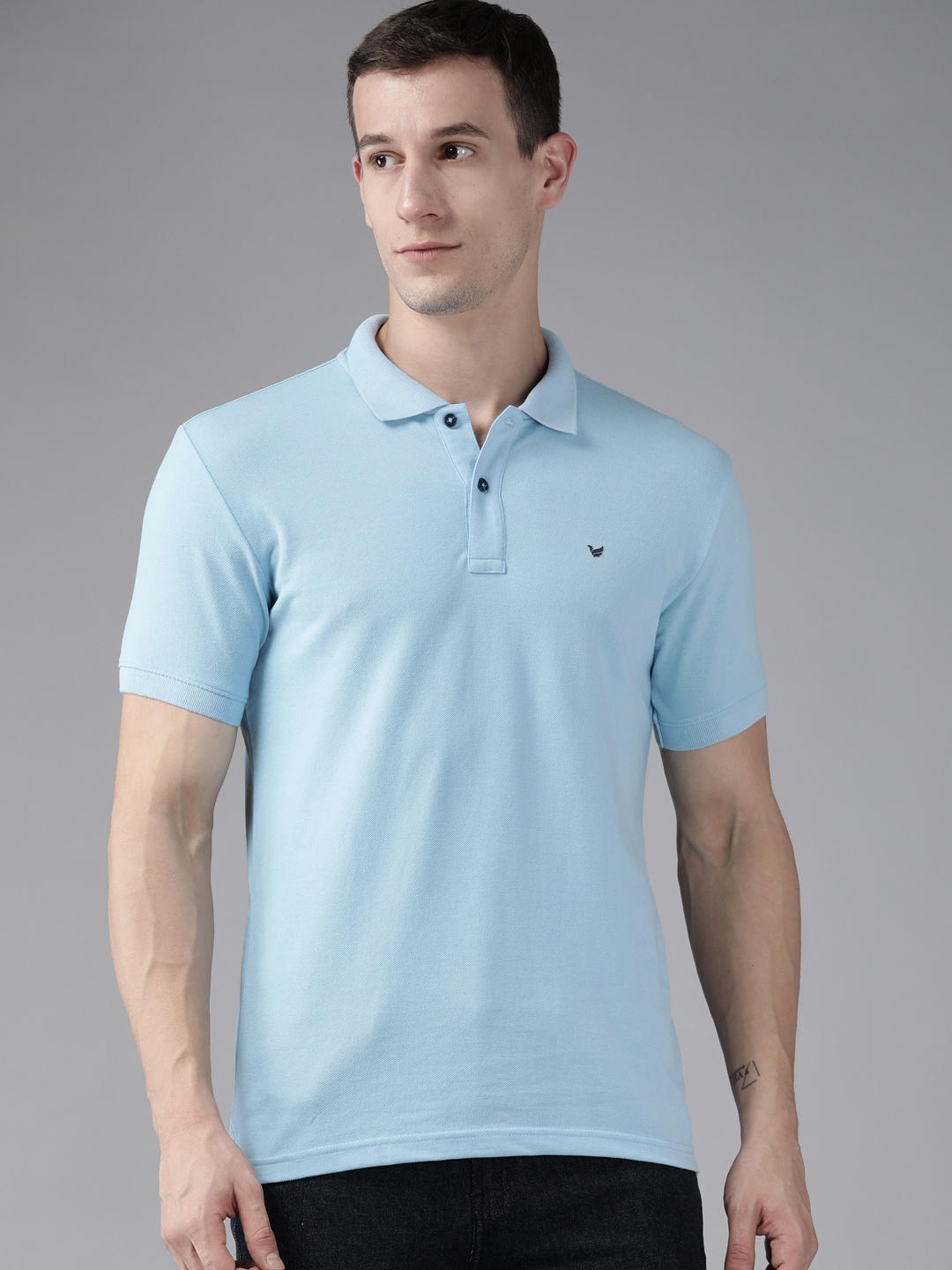 

Blackberrys Men Blue Polo Collar Slim Fit T-shirt