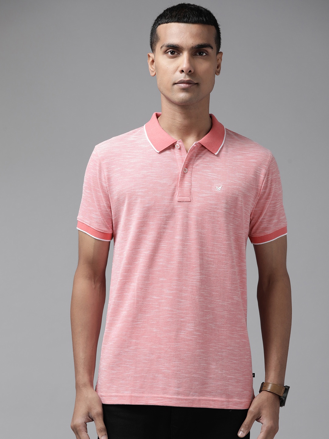 

Blackberrys Men Mercerized Polo Tshirt, Pink