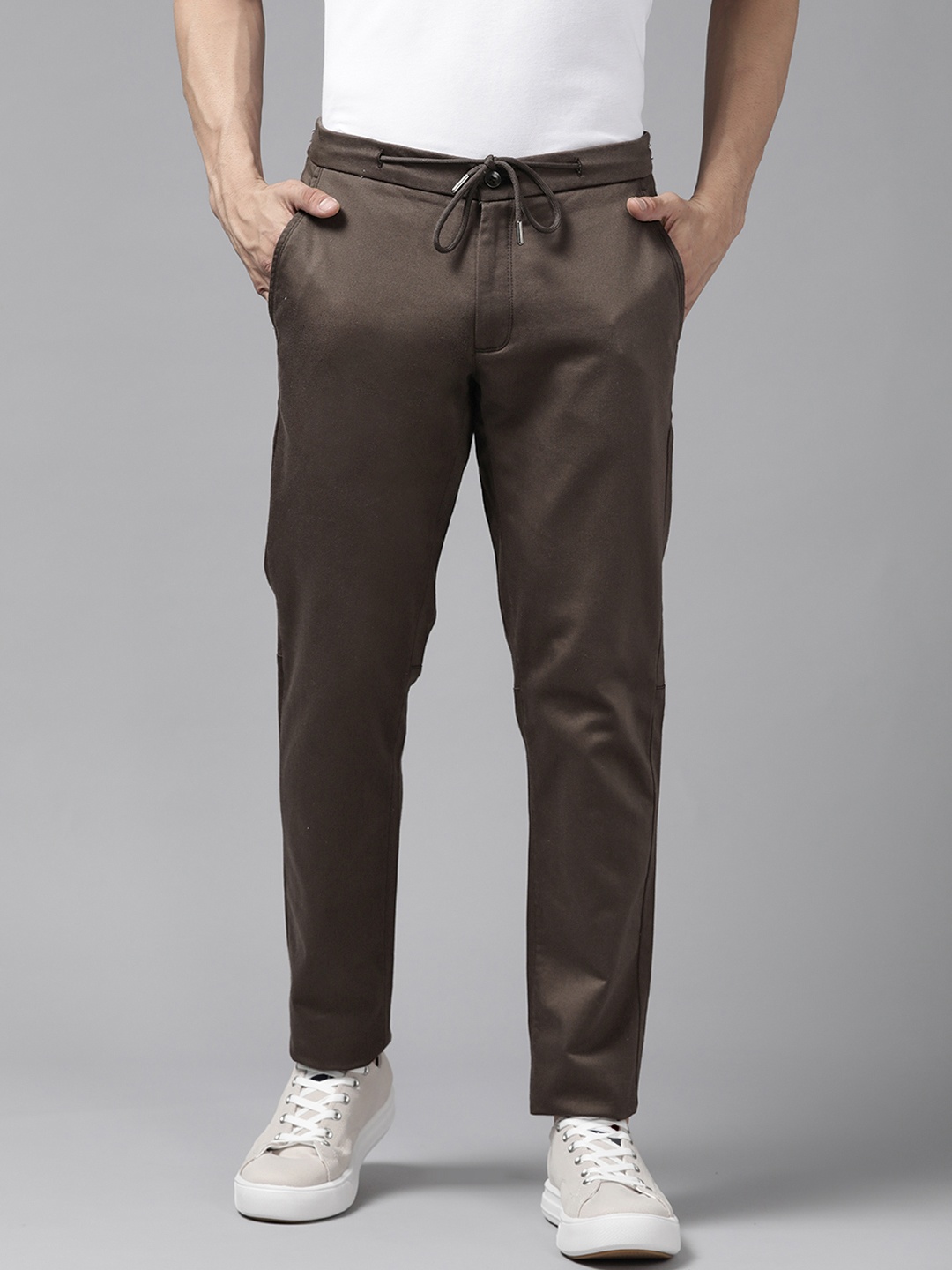

Blackberrys Men Coffee Brown Phoenix Slim Fit Trousers
