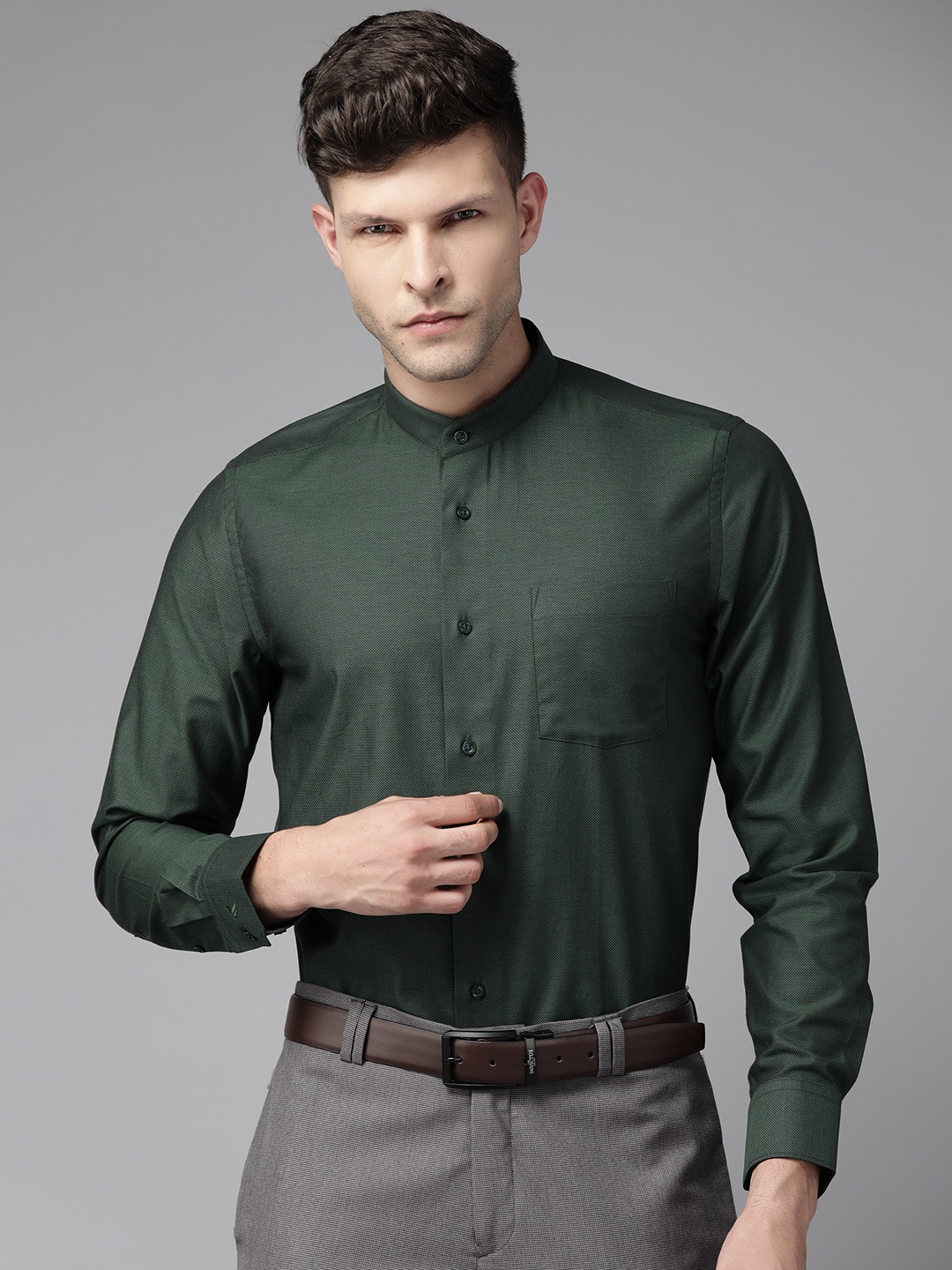 

Blackberrys Men Green Slim Fit Formal Shirt