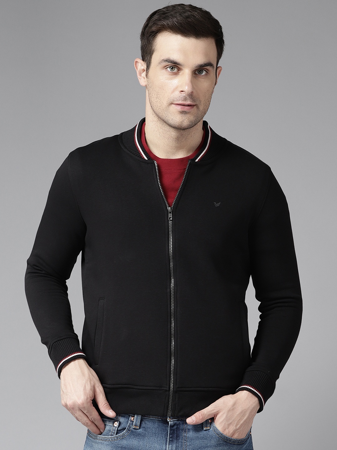 

Blackberrys Front-Open Sweatshirt, Black