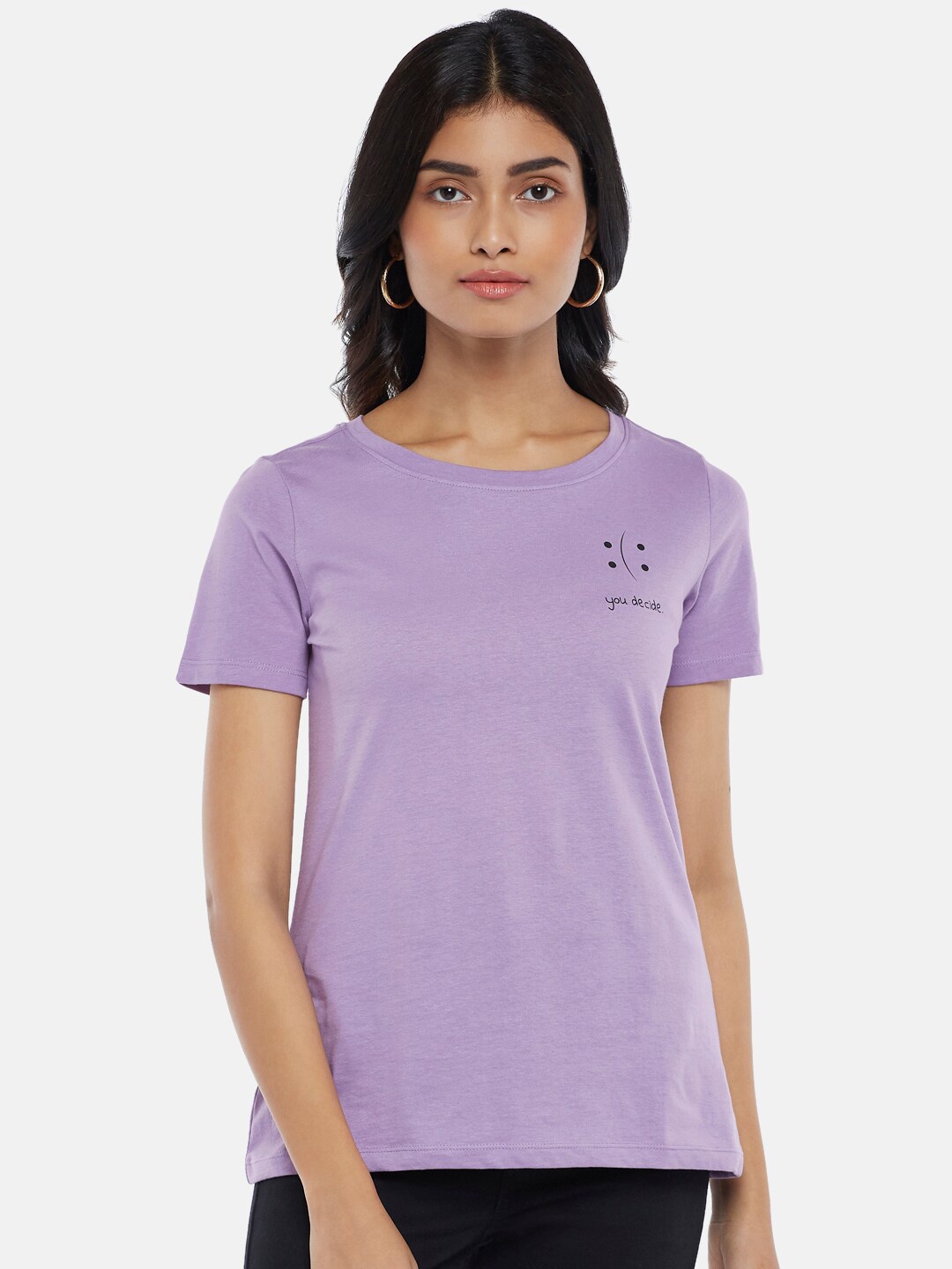 

Honey by Pantaloons Women Lavender T-shirt