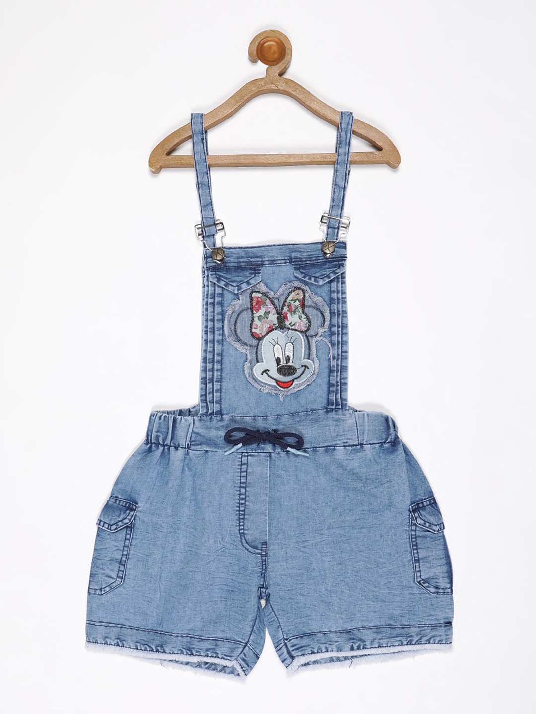 

V2 Value & Variety Girls Blue Solid Dungarees