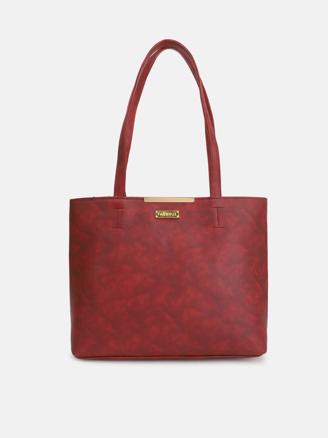 

FABBHUE Red PU Structured Shoulder Bag